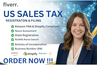 handle US sales tax nexus registration and filing for amazon fba, shopify