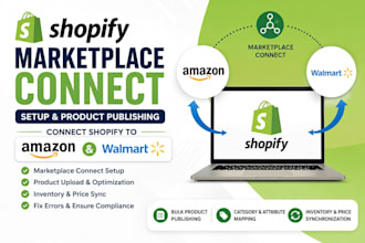 connect shopify to walmart or amazon marketplace connect listing