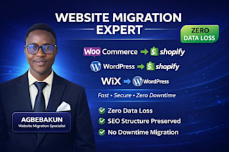 migrate woocommerce to shopify, migrate wordpress to shopify, wix to wordpress