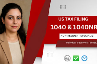 prepare US individual income tax return 1040 or 1040nr