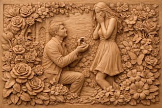 3d bas relief, cnc wood carve, coin model design wood carving ,3d printing stl