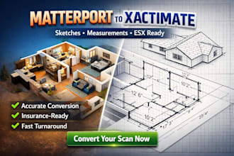 convert matterport scans to xactimate sketches and measurements
