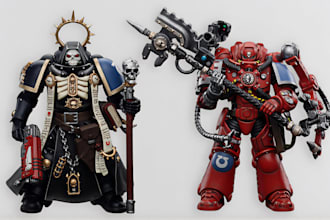 3d print and paint warhammer painting 3d resin printing miniature anime figure