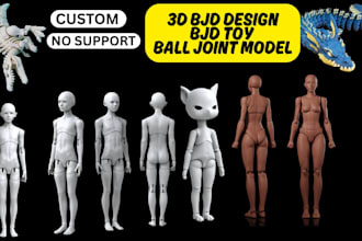 3d articulated bjd toy model 3d action figure character model stl 3d printing