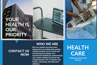 design professional medical brochure for clinics and hospitals