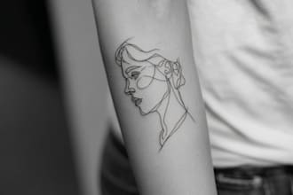 make a minimalist fine line tattoo design