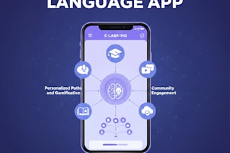 build language learning and translator app, elearning app