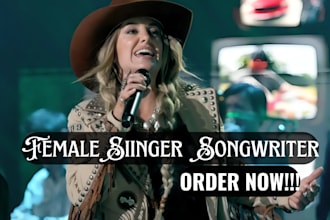 be female pop singer songwriter vocalist country female singer edm custom song
