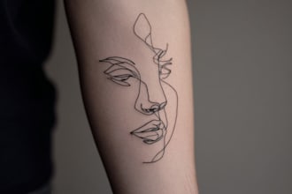 draw your minimalist fine line tattoo with idea