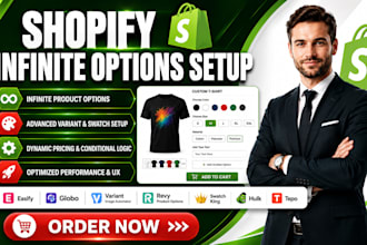 setup shopify infinite options easify globo variant revy swatch king hulk tepo