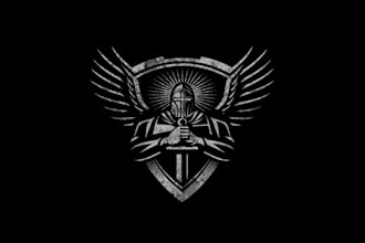 creating warrior themed catholic company logo