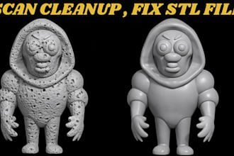 3d scan cleanup repair fix mesh and optimize stl obj files for 3d printing