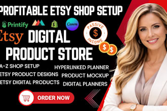 design custom etsy digital products, adhd planner, hyperlinked digital planners
