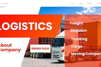 logistics, cargo, dispatch, trucking, freight, moving company website