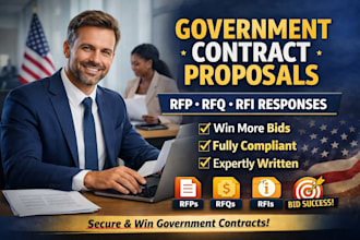 write government contract proposal writing, rfp rfq rfi bid response expert