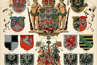 design vintage heraldry coats of arms logo