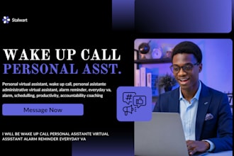 be wake up call personal asistante virtual assistant alarm reminder everyday va