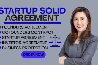draft a legally solid founders or cofounders agreement for startups