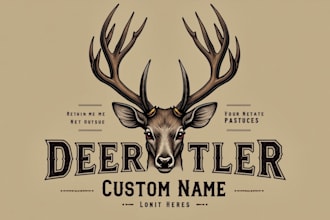 design awesome deer antler logo