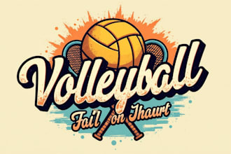 design awesome volleyball tournament logo