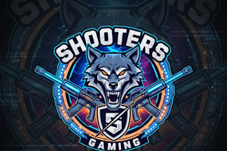 design a professional shooter gaming logo
