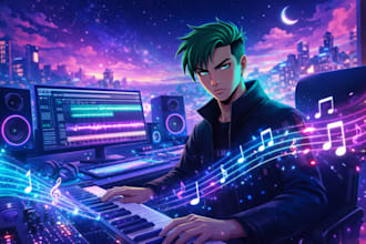 compose emotional jpop kpop anime music, custom game soundtracks cinematic