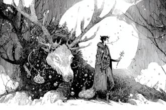 do dark art illustrations in pen and ink