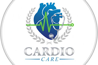 design a professional cardiologist and  heart care logo