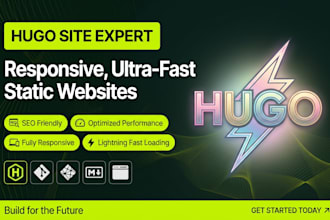 build a fully responsive hugo static website as a hugo expert