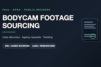 do foia research and source police bodycam footage for your channel