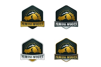 design modern unique humans wander logo