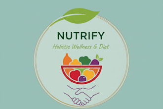 design a professional nutritionist and wellness logo