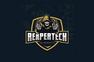 make fantastic eye popping reaper logo air soft web store