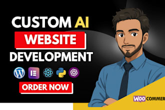 build ai website, business website development as a full stack developer