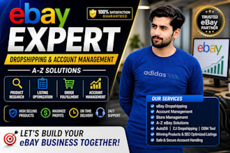 manage ebay store for 2 step dropshipping on profit share