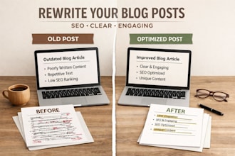 rewrite articles for SEO and engagement