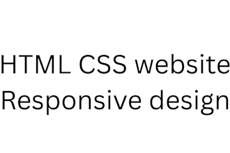 build a simple resposive HTML CSS website