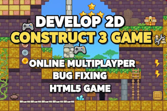 fix bugs, reskin, develop 2d games in construct 3, web game html5 game developer