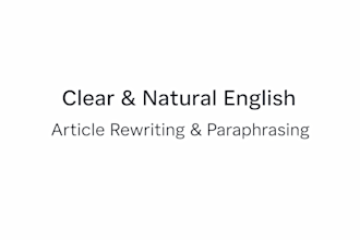 professional article rewriting and paraphrasing service