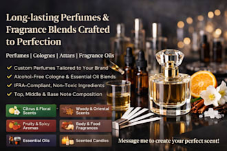 long lasting perfume formulation with real fragrance oils custom scent