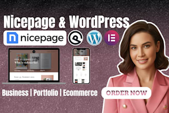 build a modern wordpress website for business, portfolio, or shop using nicepage