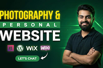 create a photography and videography portfolio website