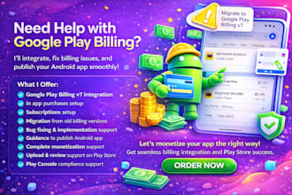 integrate google play billing v7 in app purchases and publish android app