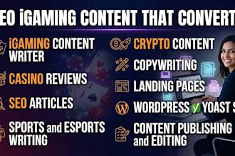write SEO igaming content