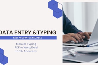 do fast and accurate data entry and typing work from any document