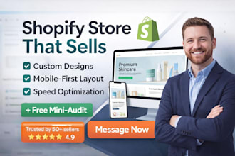 design a high converting shopify store for brand stores