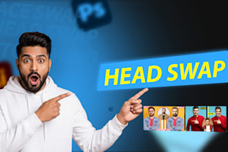 do realistic head swap face swap photoshop photo manipulation