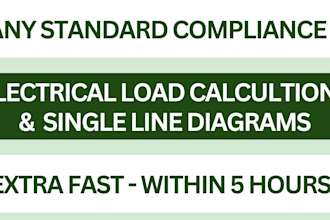do electrical load calculations and sld within 5 hours