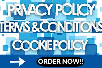 draft terms and conditions and gdpr privacy policy