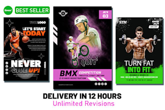 design sports poster, sports flyer for you